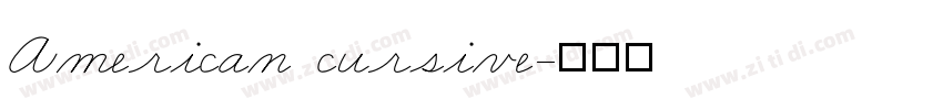 American cursive字体转换